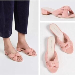 Loeffler Randall Elsie Pink Knotted Slide Sandals